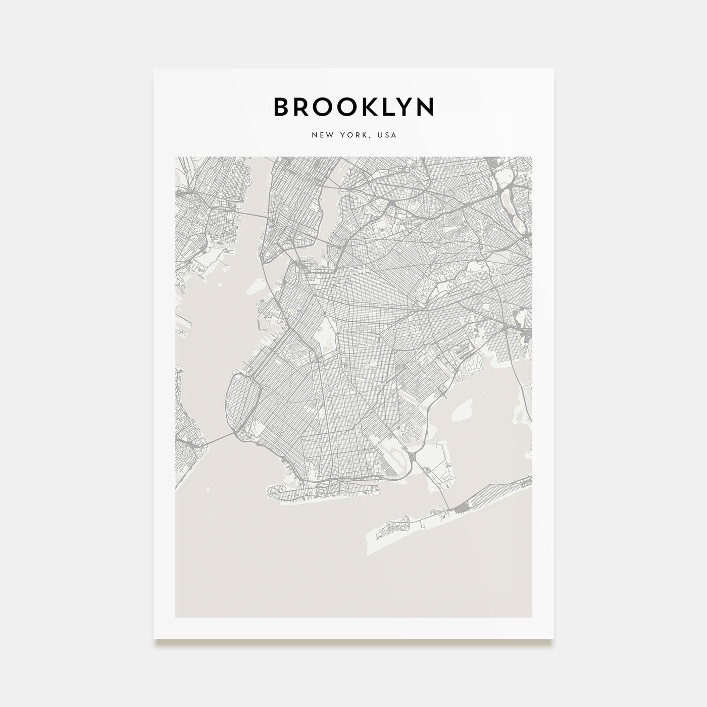 Brooklyn Map Portrait Poster