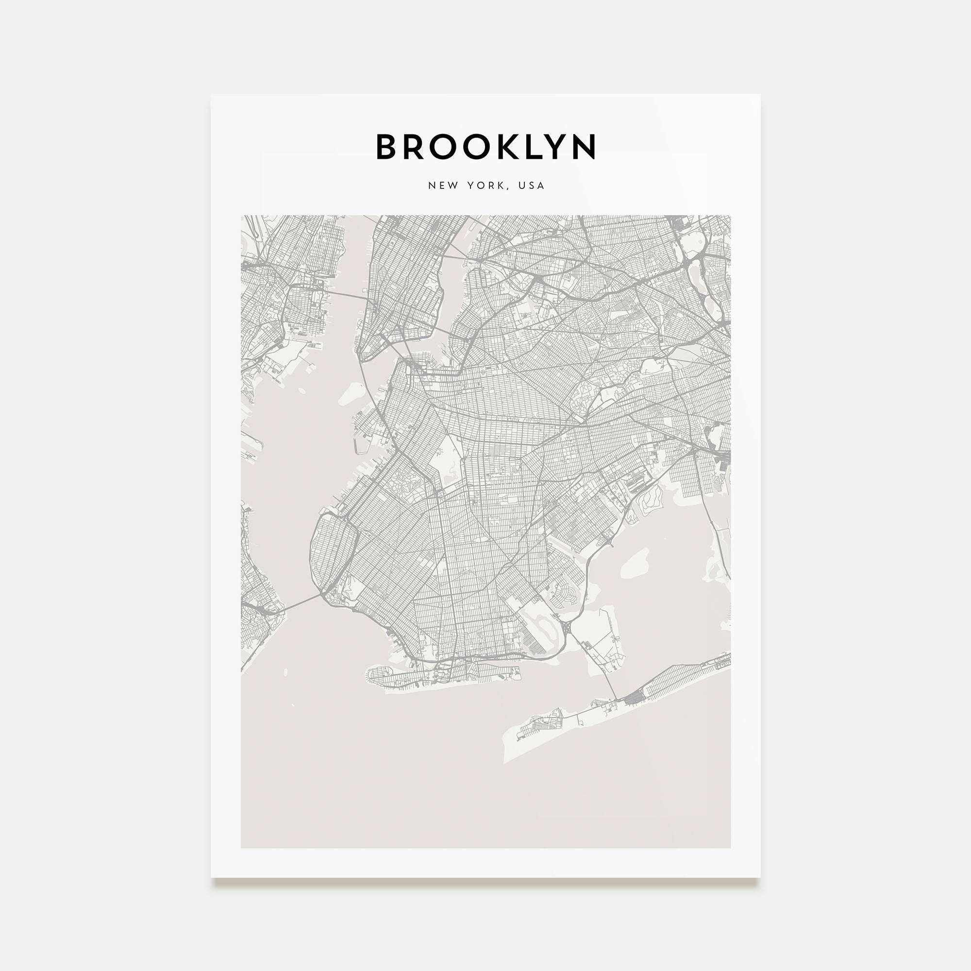 Brooklyn Map Portrait Poster