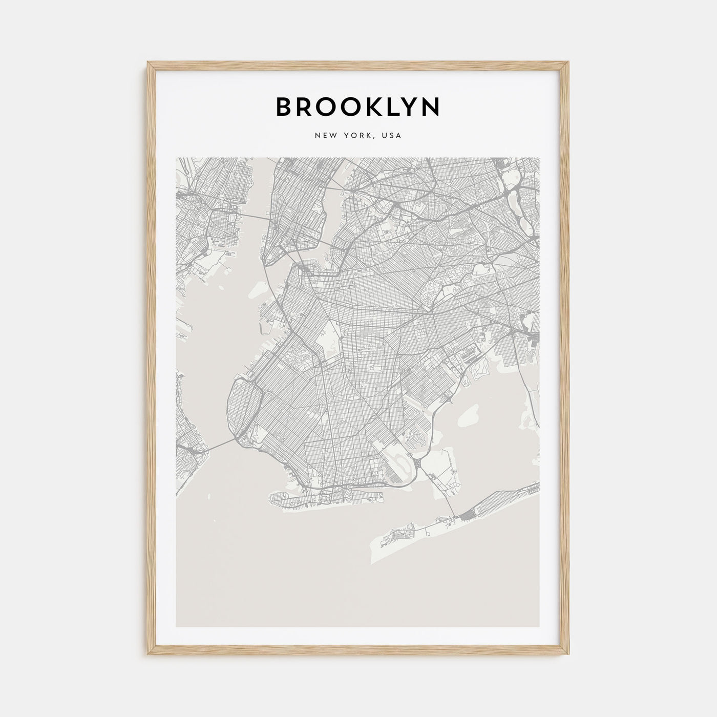 Brooklyn Map Portrait Poster