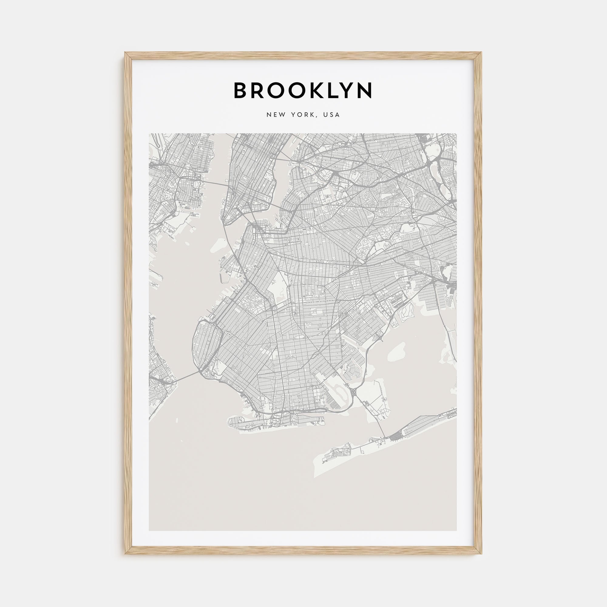 Brooklyn Map Portrait Poster