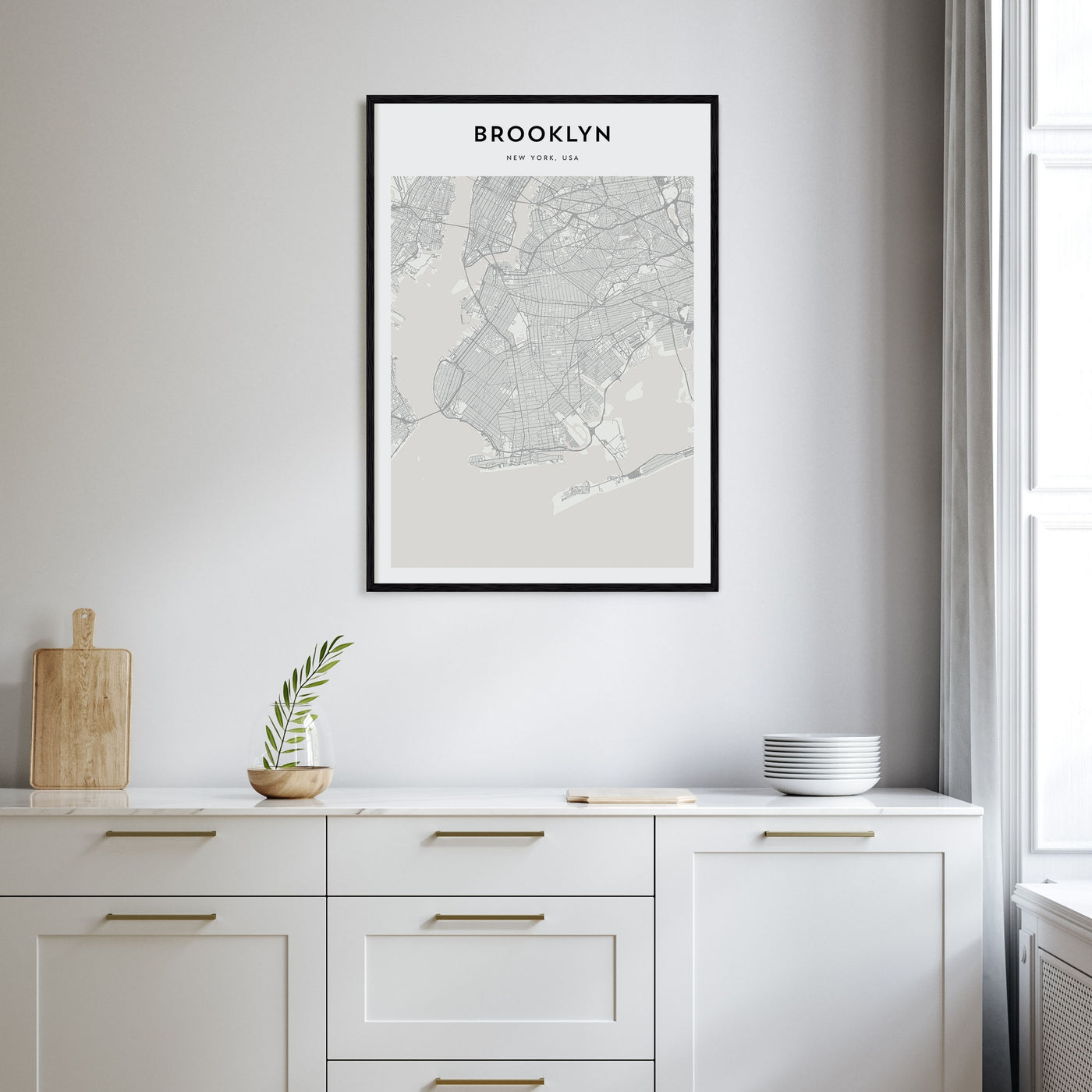 Brooklyn Map Portrait Poster