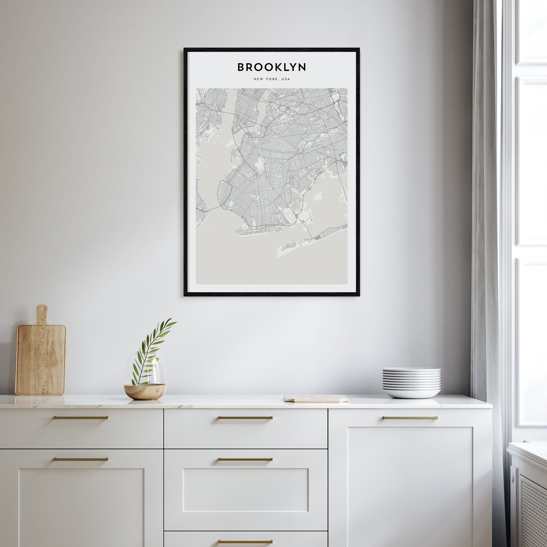 Brooklyn Map Portrait Poster