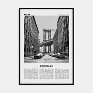 Brooklyn Travel B&W No 1 Poster