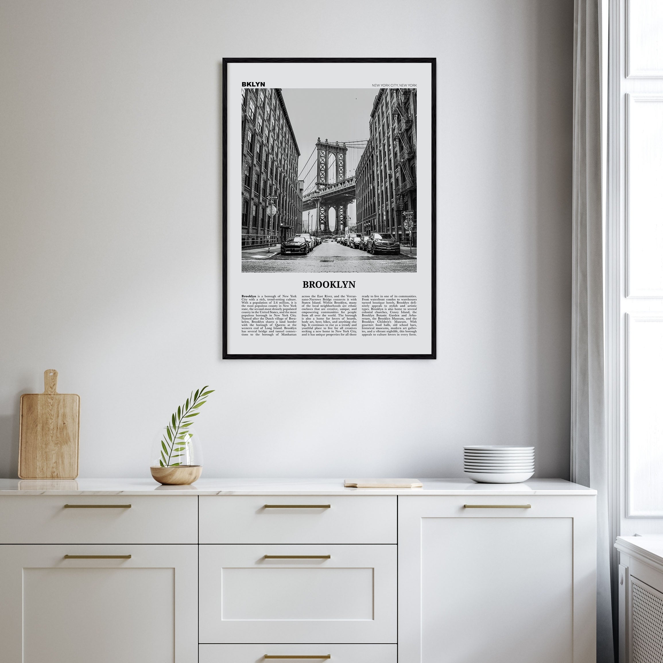 Brooklyn Travel B&W No 1 Poster