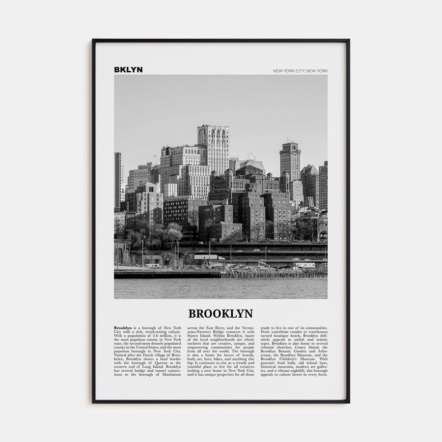 Brooklyn Travel B&W No 2 Poster