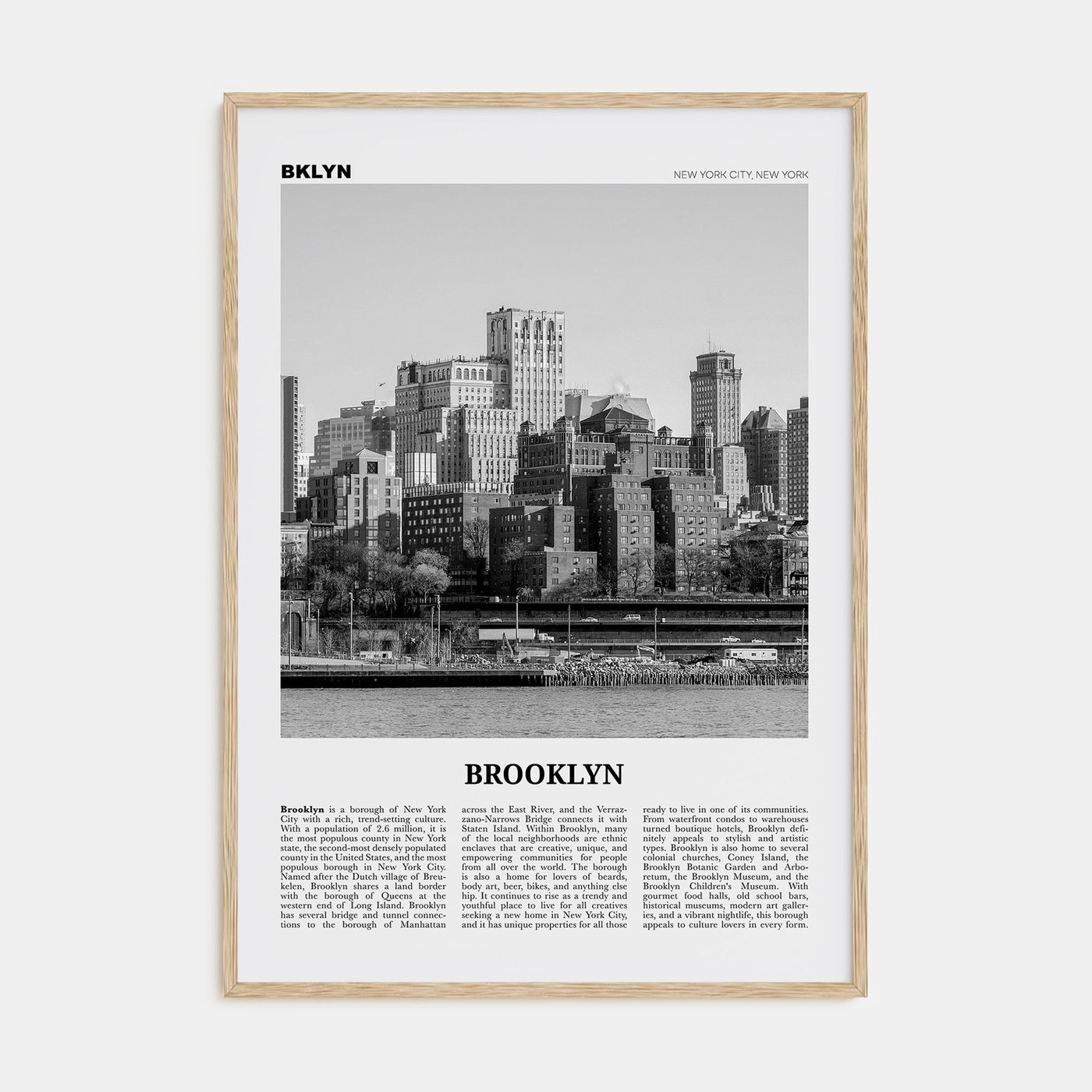 Brooklyn Travel B&W No 2 Poster