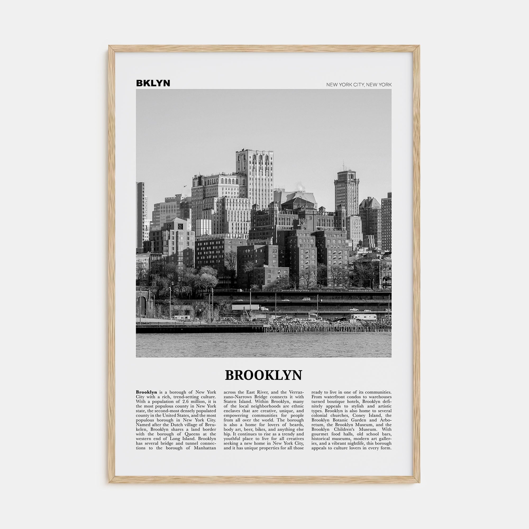 Brooklyn Travel B&W No 2 Poster