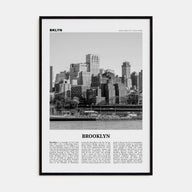 Brooklyn Travel B&W No 2 Poster