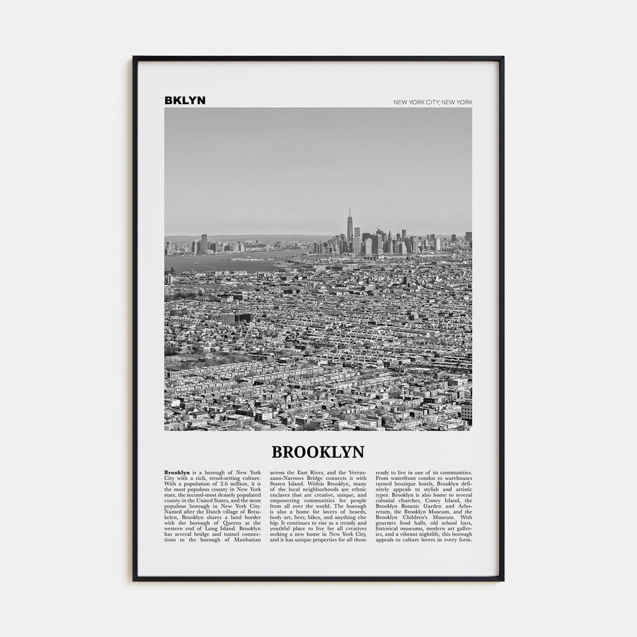 Brooklyn Travel B&W No 3 Poster