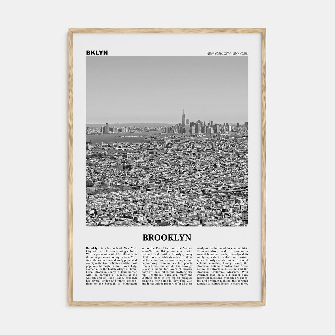 Brooklyn Travel B&W No 3 Poster