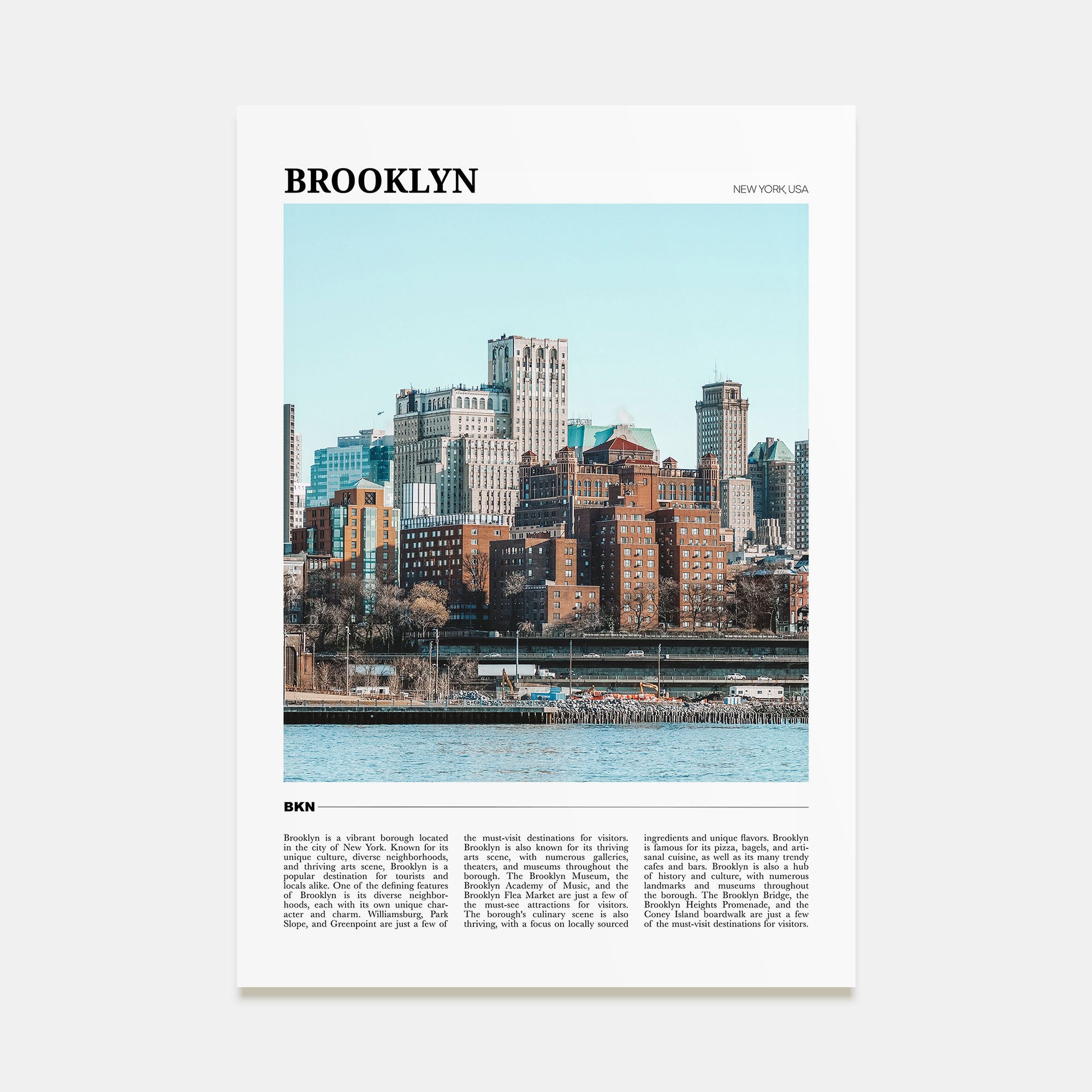 Brooklyn Travel Color No 1 Poster
