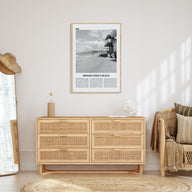 Brooks Street Beach Travel B&W Poster