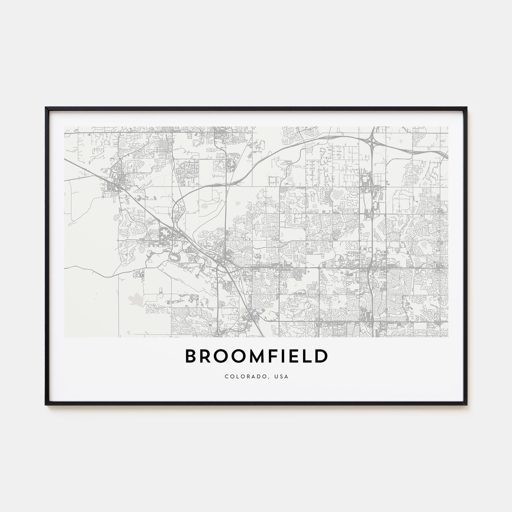 Broomfield Map Landscape Poster