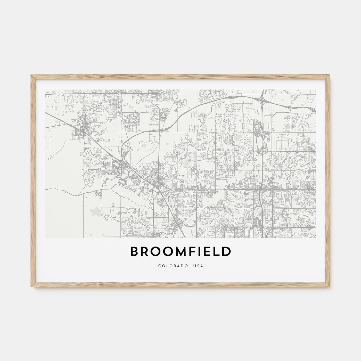 Broomfield Map Landscape Poster
