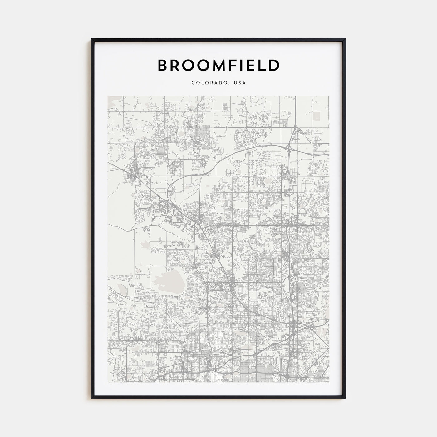 Broomfield Map Portrait Poster