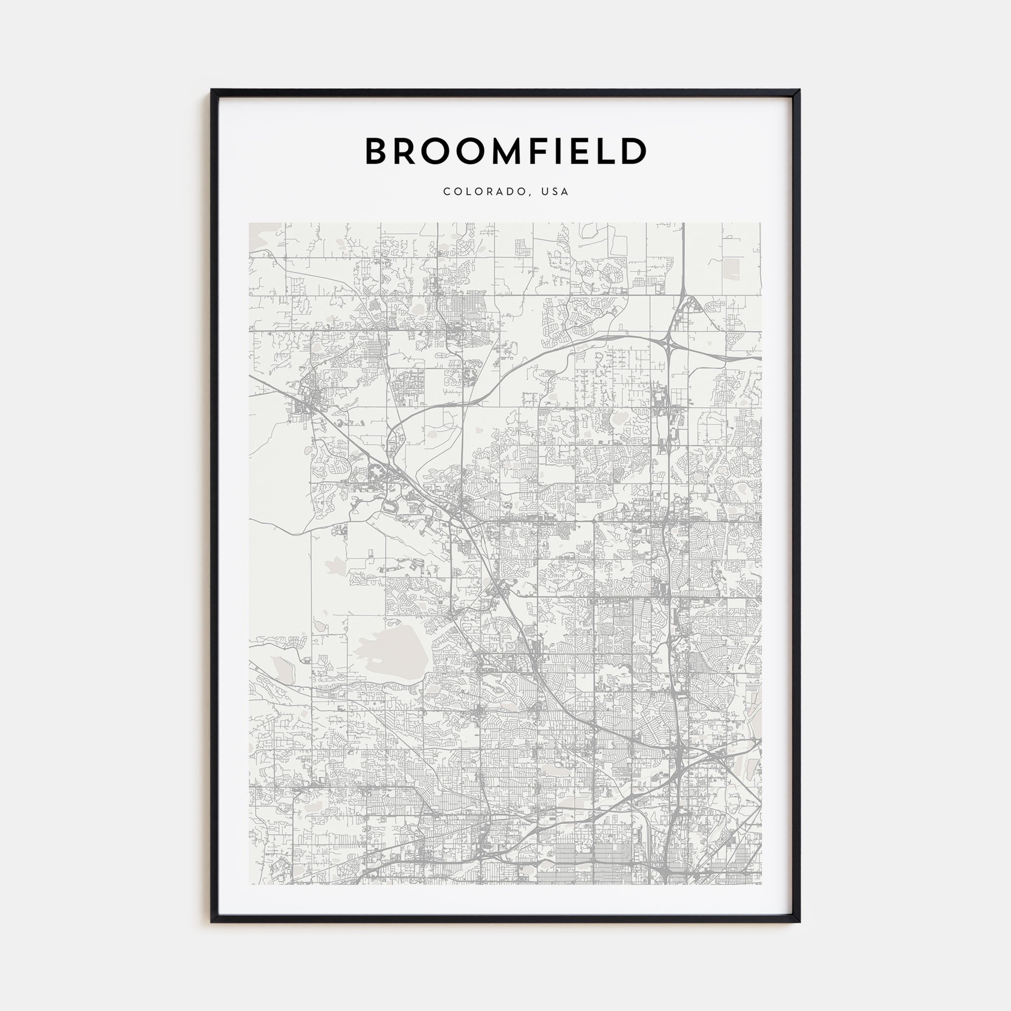 Broomfield Map Portrait Poster