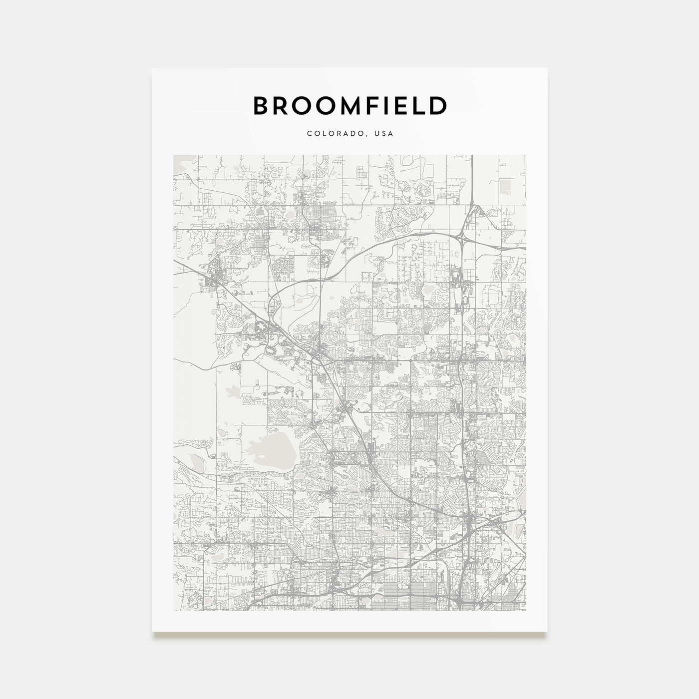 Broomfield Map Portrait Poster