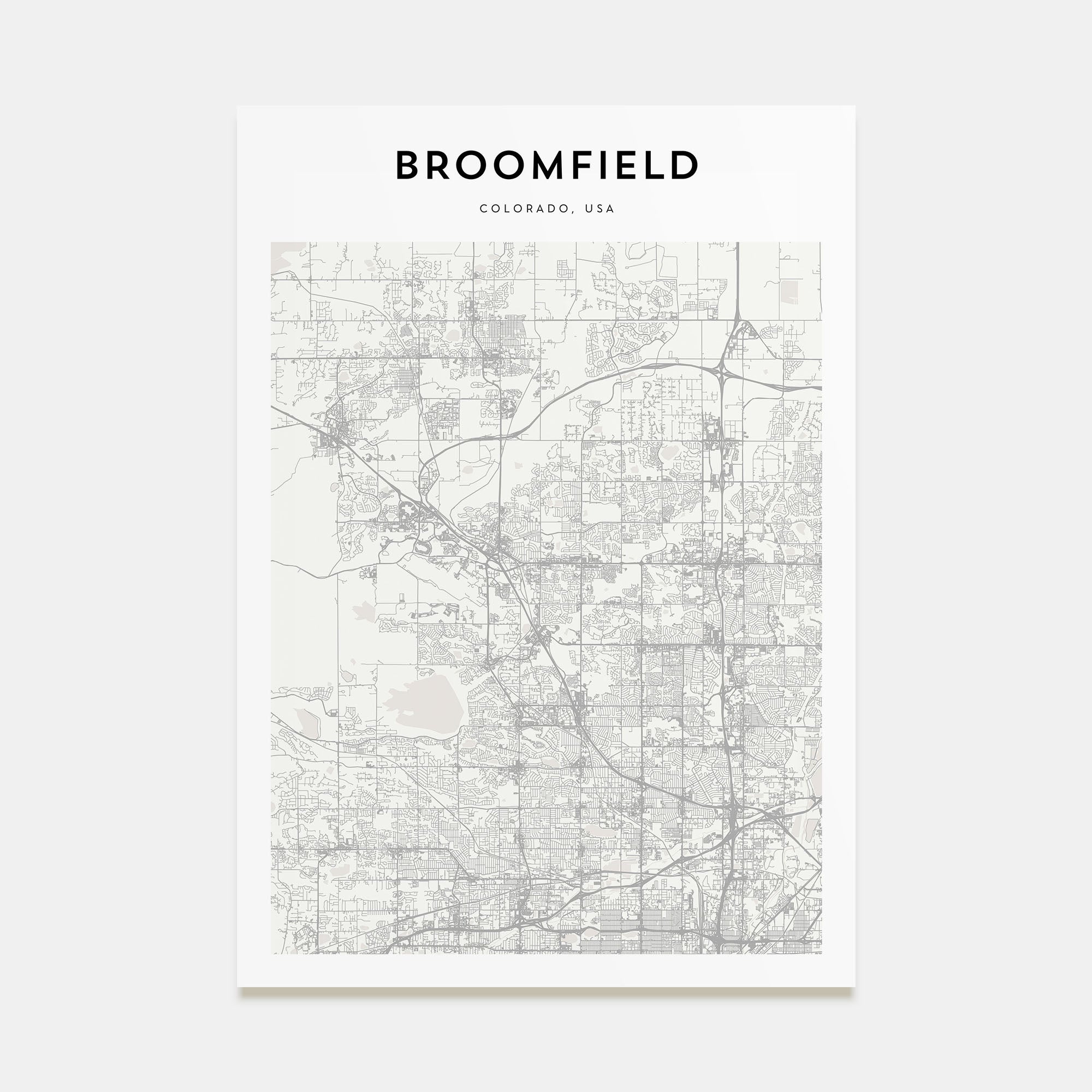 Broomfield Map Portrait Poster