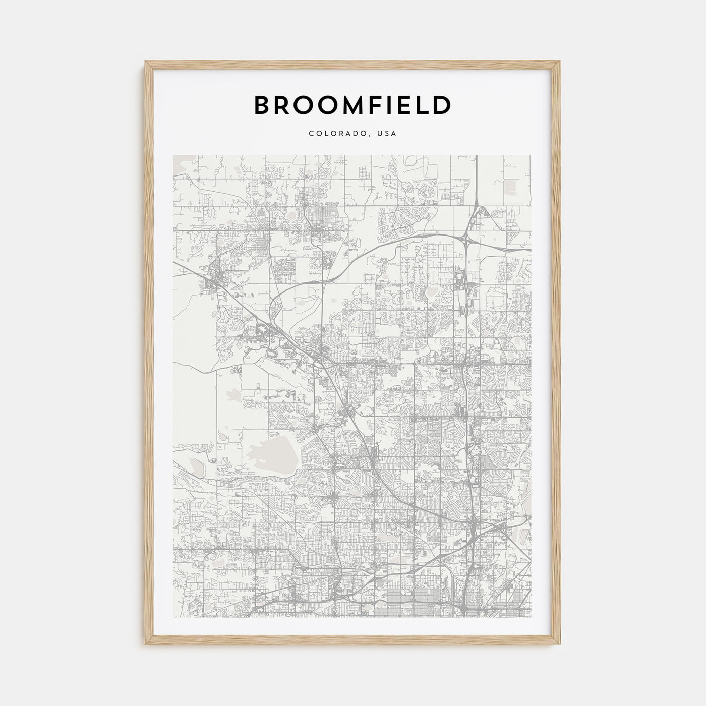 Broomfield Map Portrait Poster
