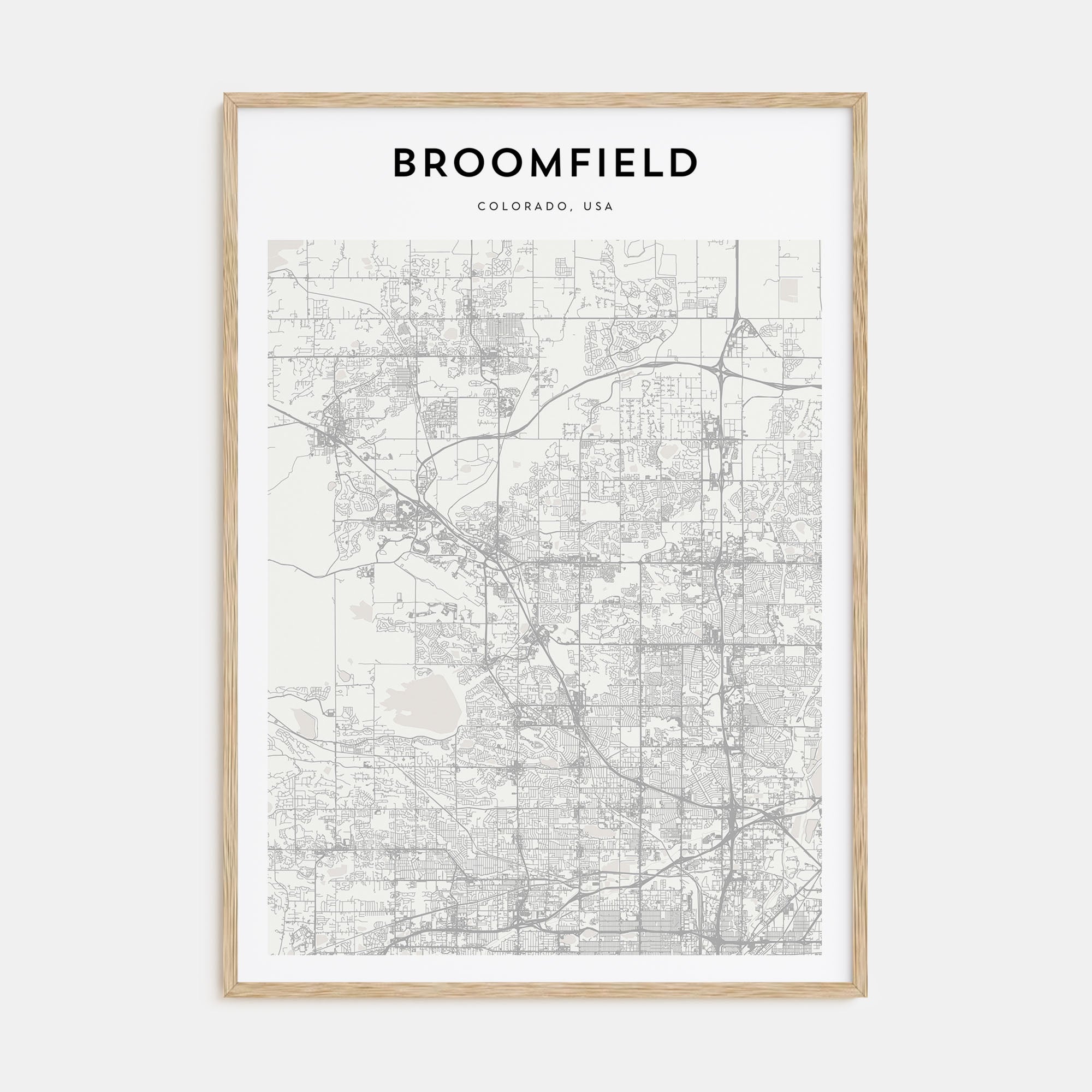 Broomfield Map Portrait Poster