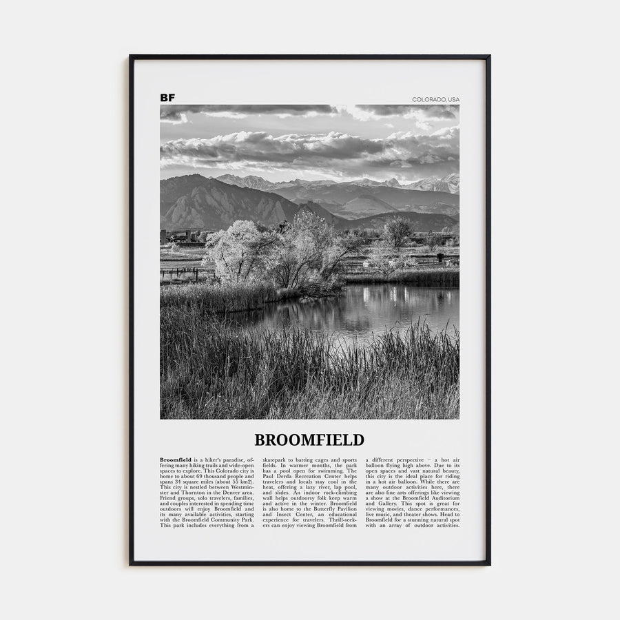 Broomfield Travel B&W Poster