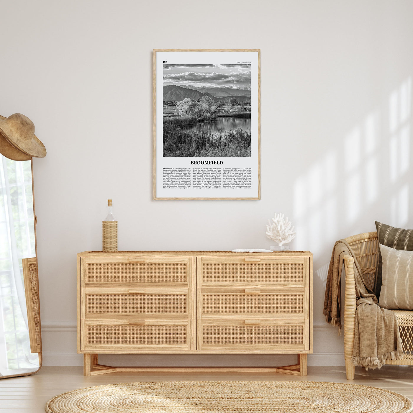 Broomfield Travel B&W Poster