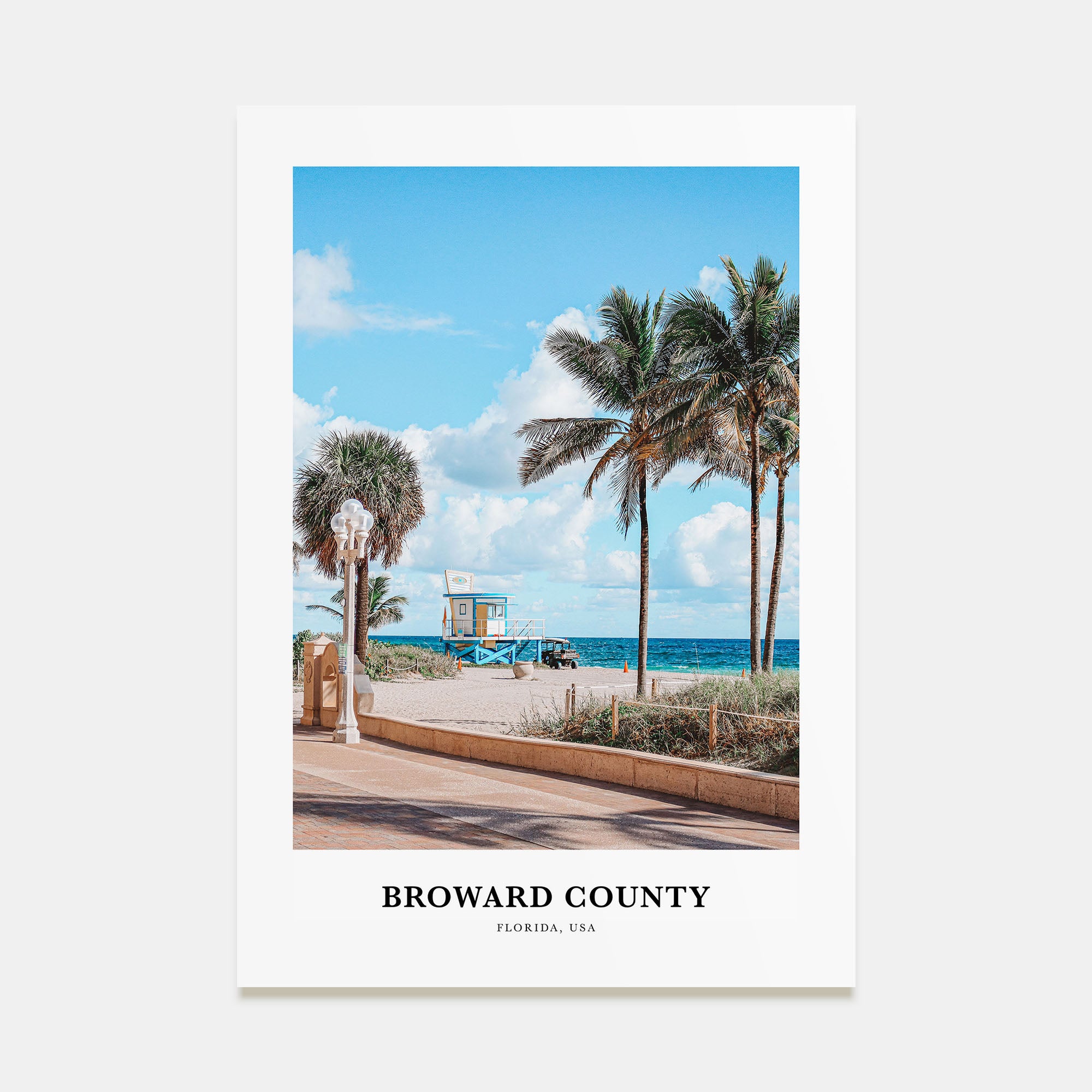 Broward County Portrait Color Poster