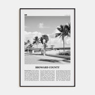 Broward County Travel B&W Poster