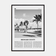 Broward County Travel B&W Poster