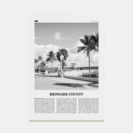 Broward County Travel B&W Poster