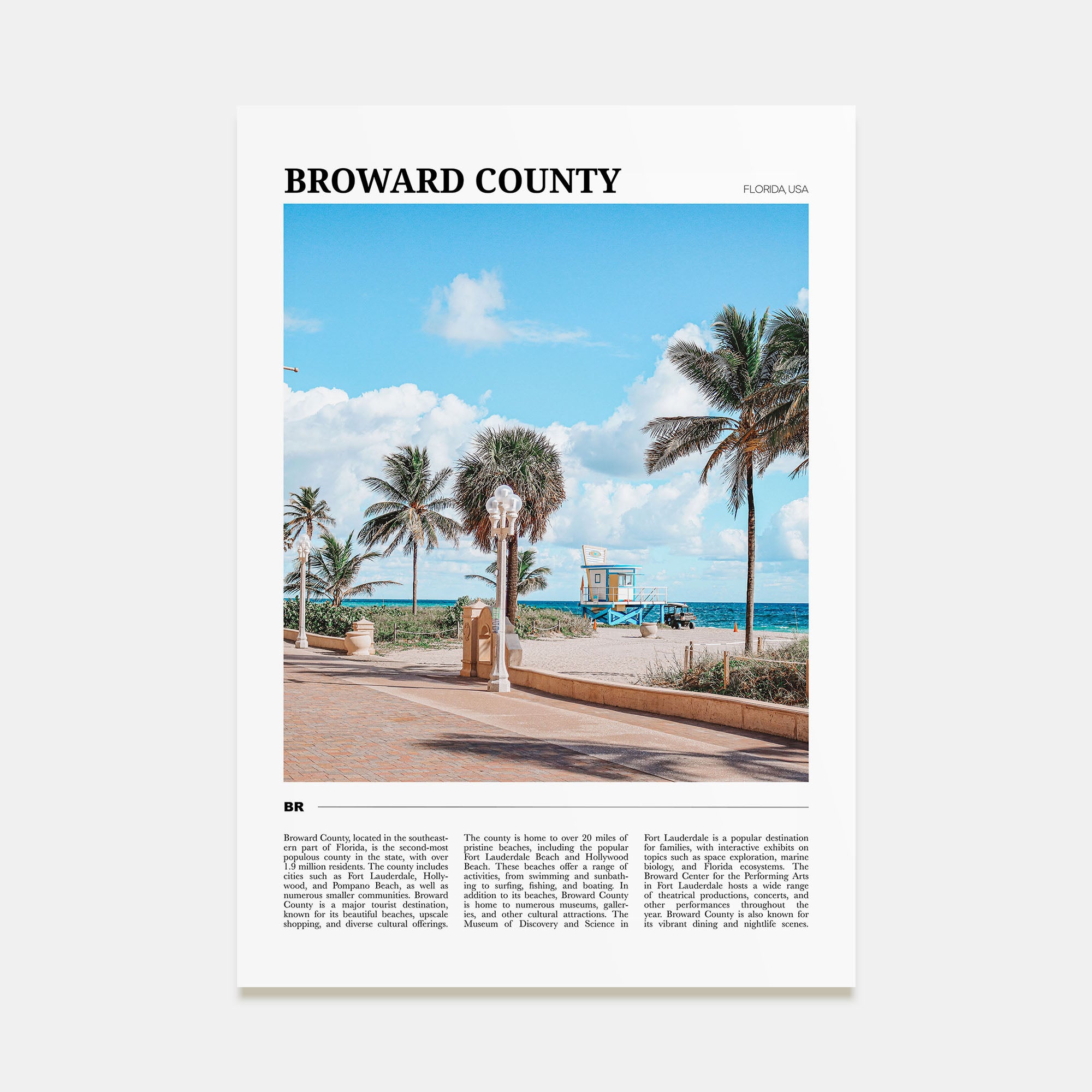 Broward County Travel Color Poster