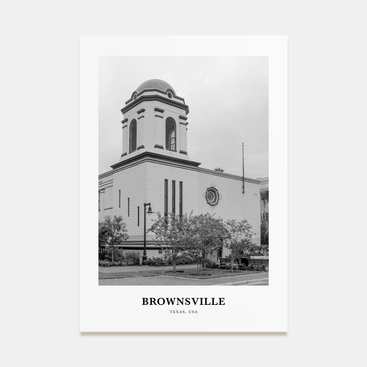 Brownsville Portrait B&W Poster