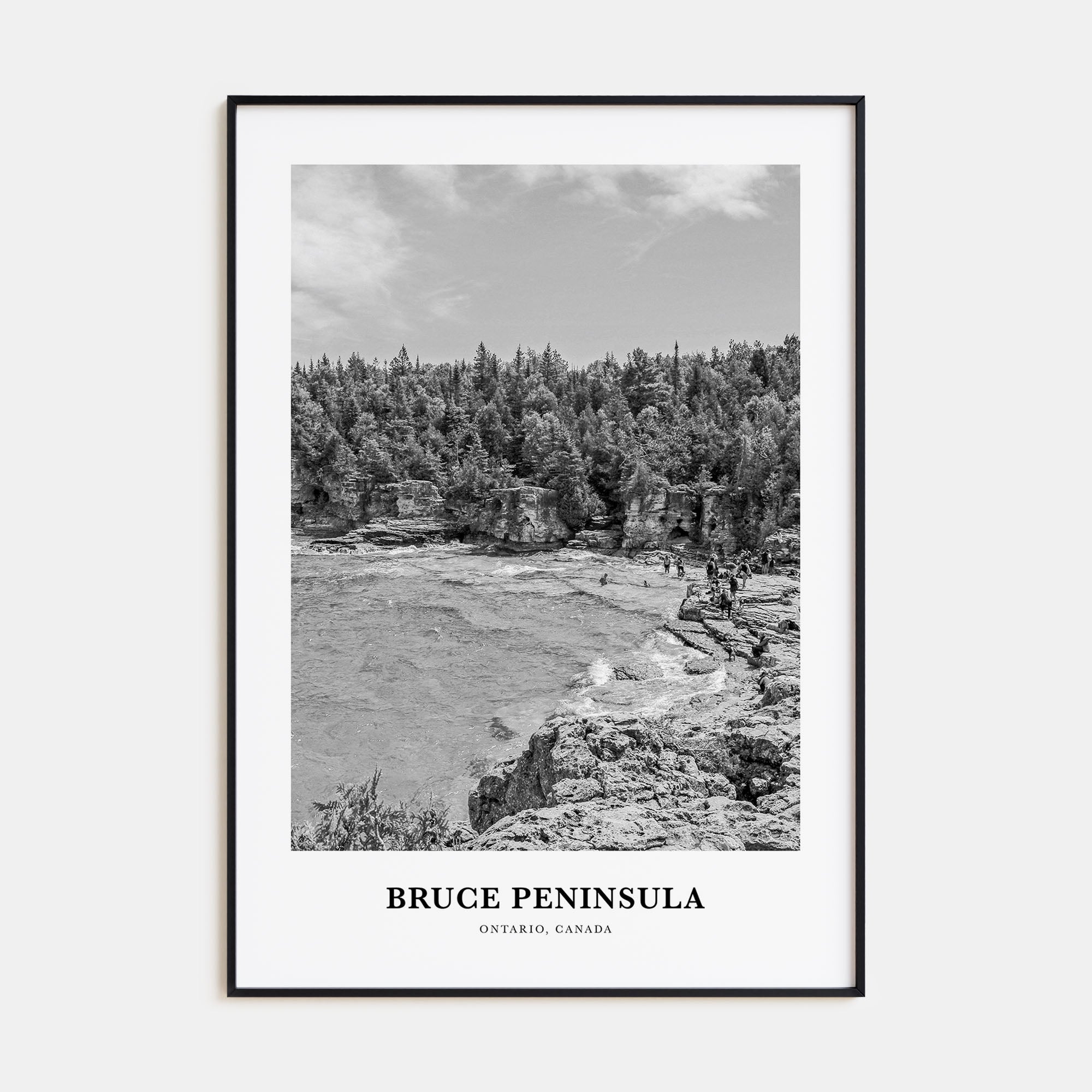 Bruce Peninsula Portrait B&W Poster