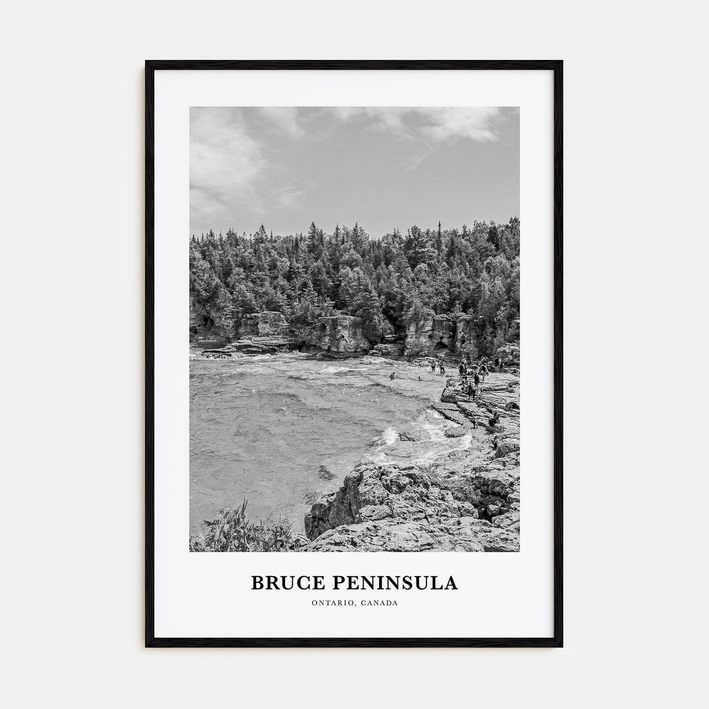 Bruce Peninsula Portrait B&W Poster