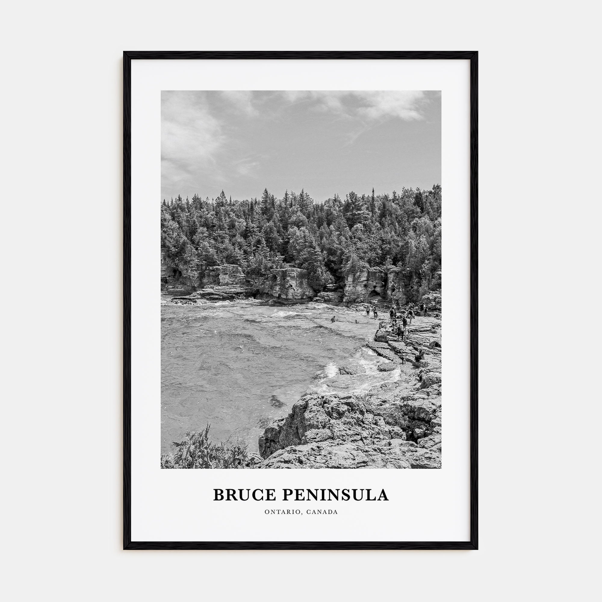 Bruce Peninsula Portrait B&W Poster