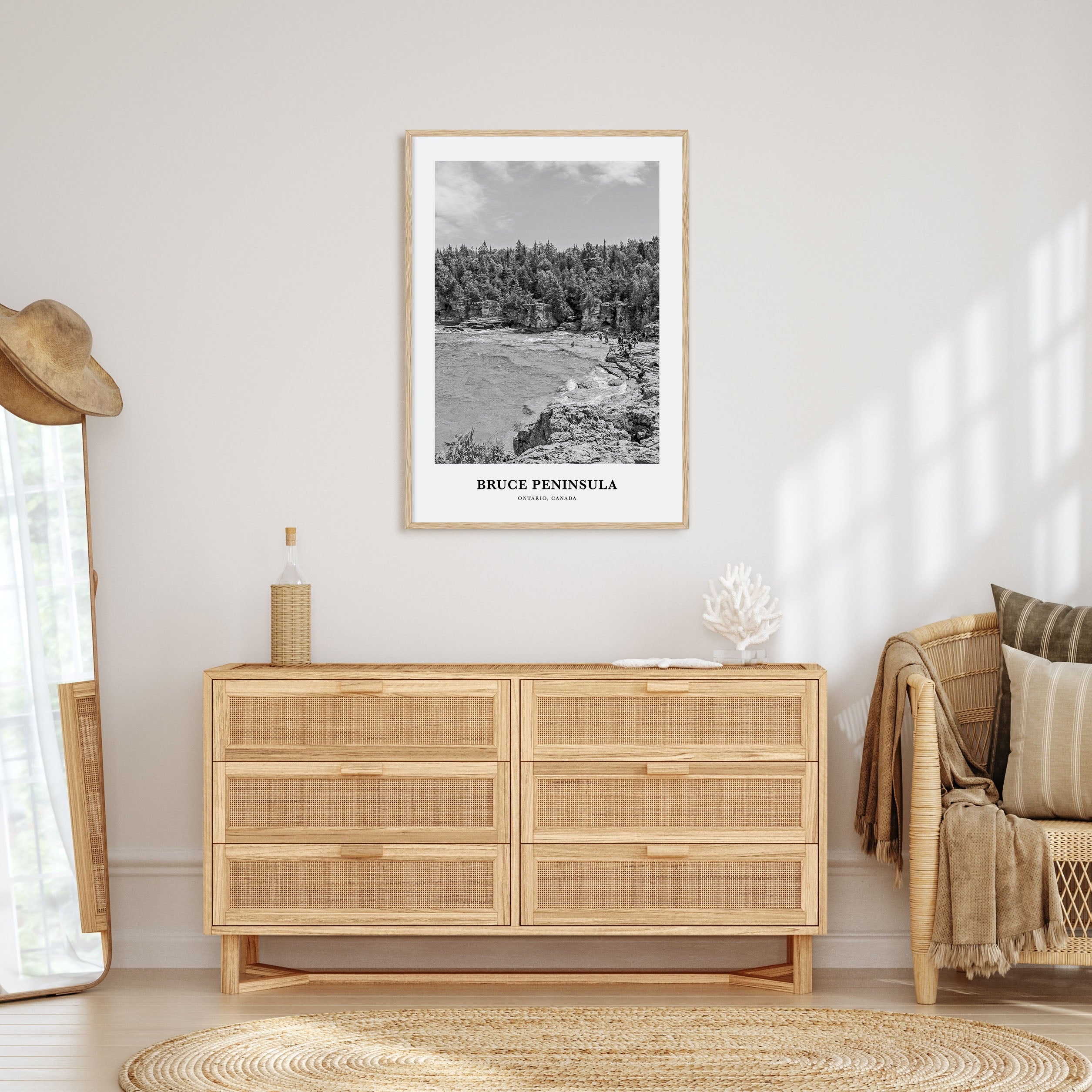 Bruce Peninsula Portrait B&W Poster