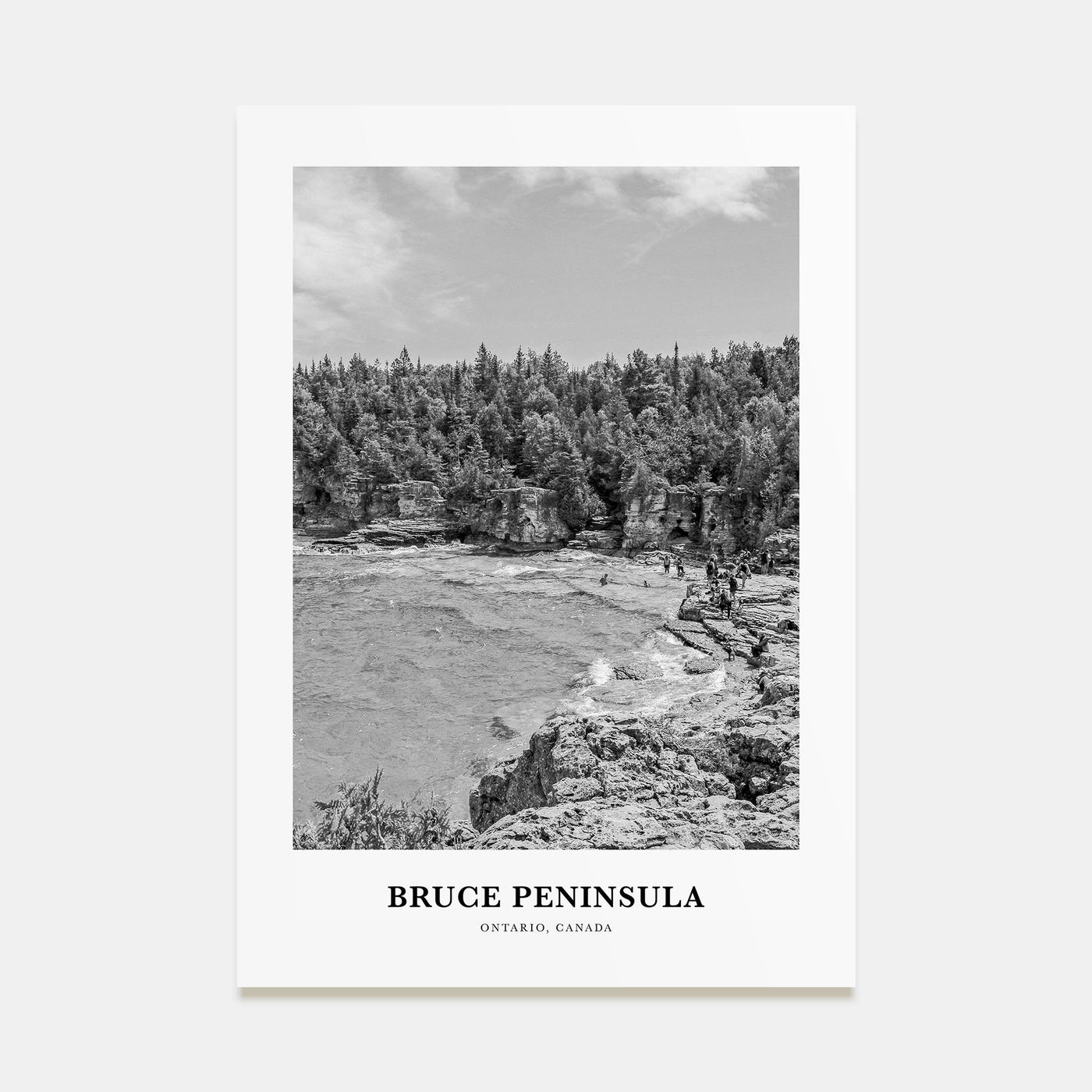 Bruce Peninsula Portrait B&W Poster