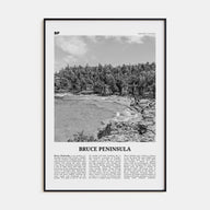 Bruce Peninsula Travel B&W Poster