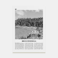 Bruce Peninsula Travel B&W Poster