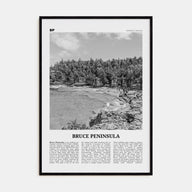Bruce Peninsula Travel B&W Poster