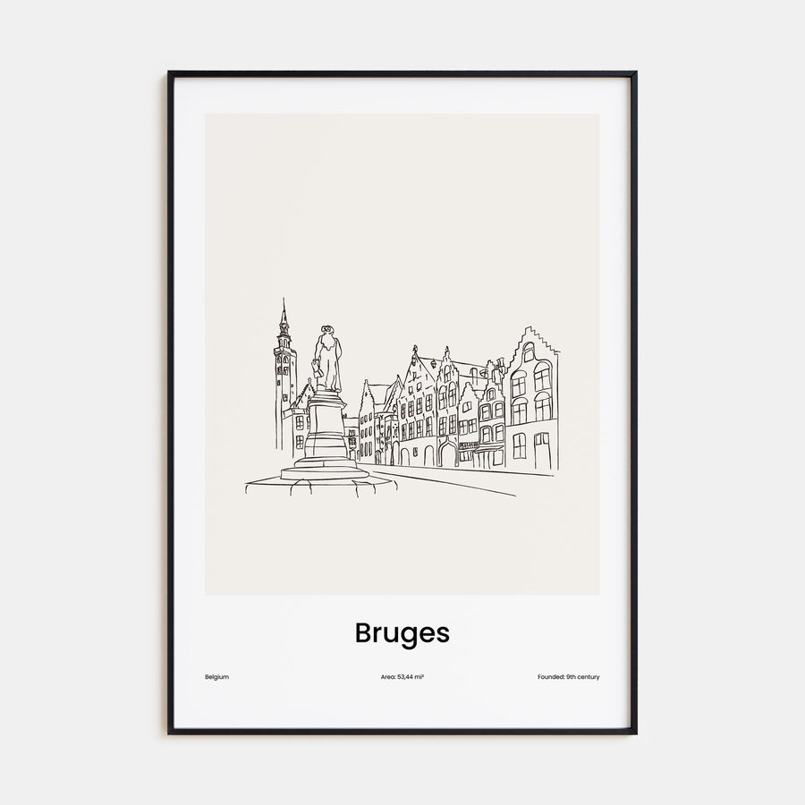 Bruges Drawn Poster