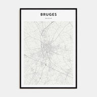 Bruges Map Portrait Poster