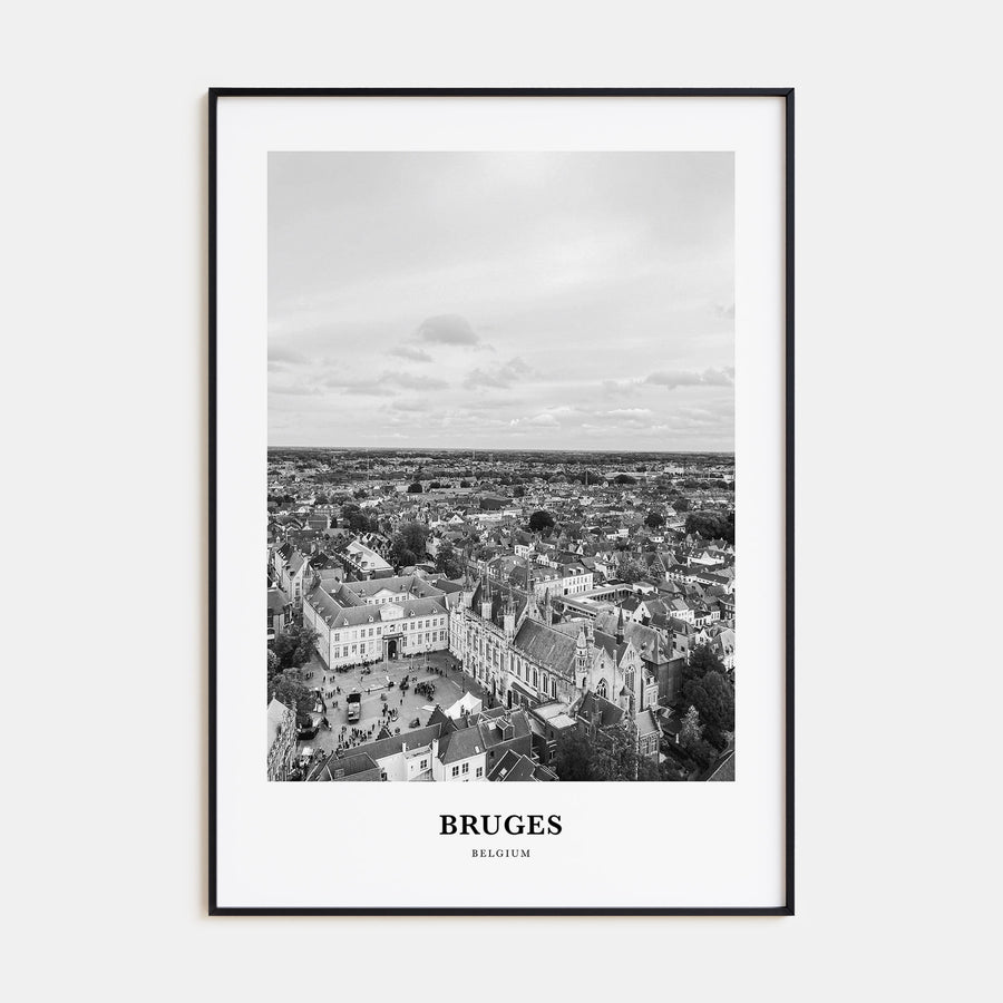 Bruges Portrait B&W Poster