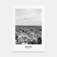 Bruges Portrait B&W Poster