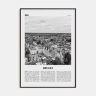 Bruges Travel B&W Poster