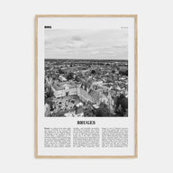 Bruges Travel B&W Poster