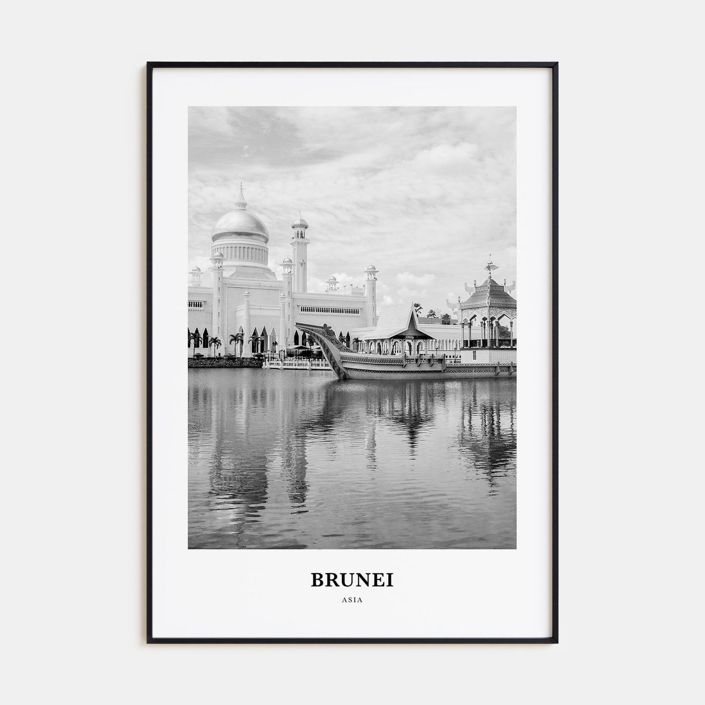 Brunei Portrait B&W Poster