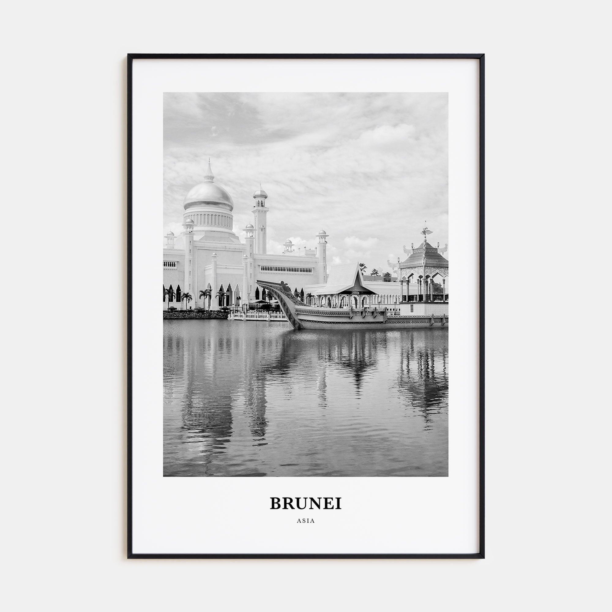 Brunei Portrait B&W Poster