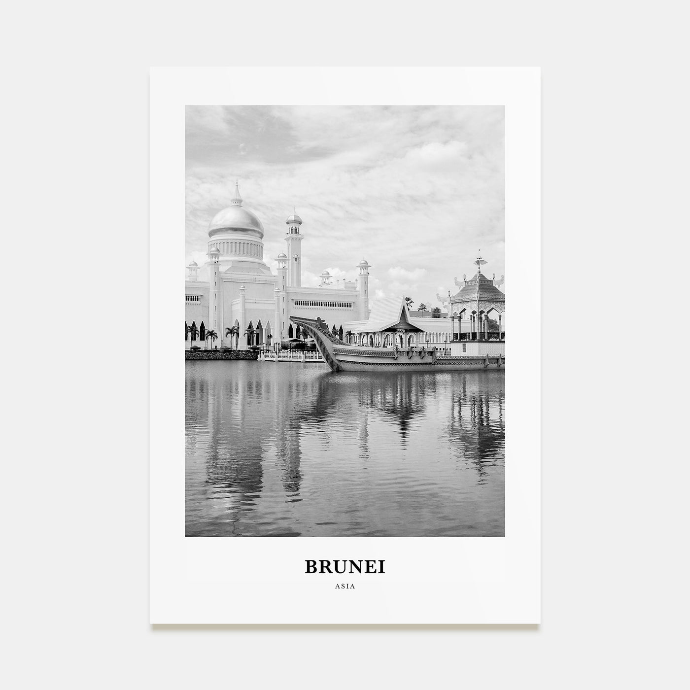 Brunei Portrait B&W Poster