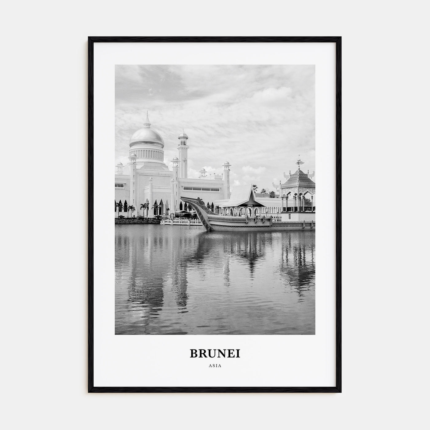 Brunei Portrait B&W Poster